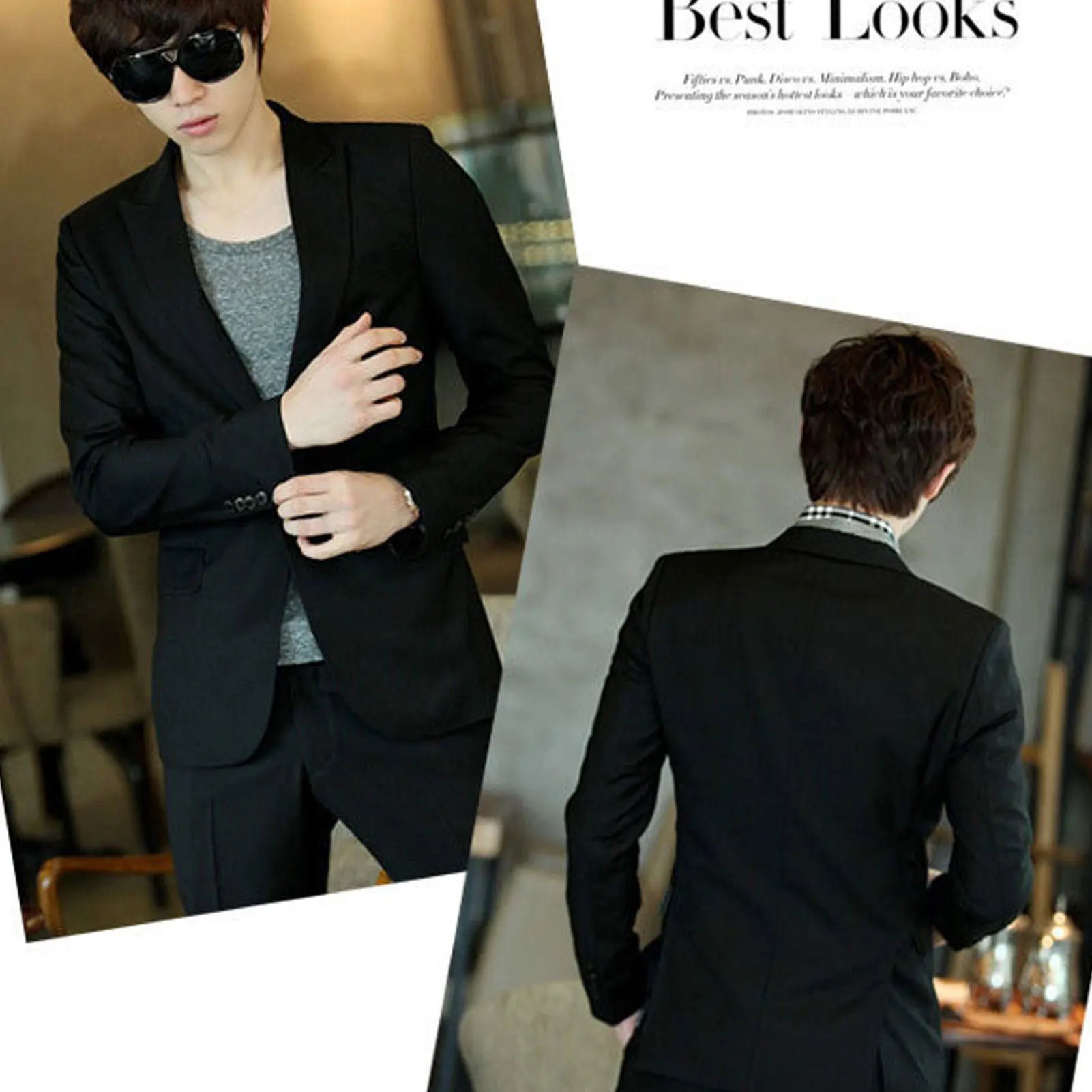 Men's One Button Business Suit Exquisite Texture Keep the Suit Shape Well for Wedding Birthday Party Commencement Day