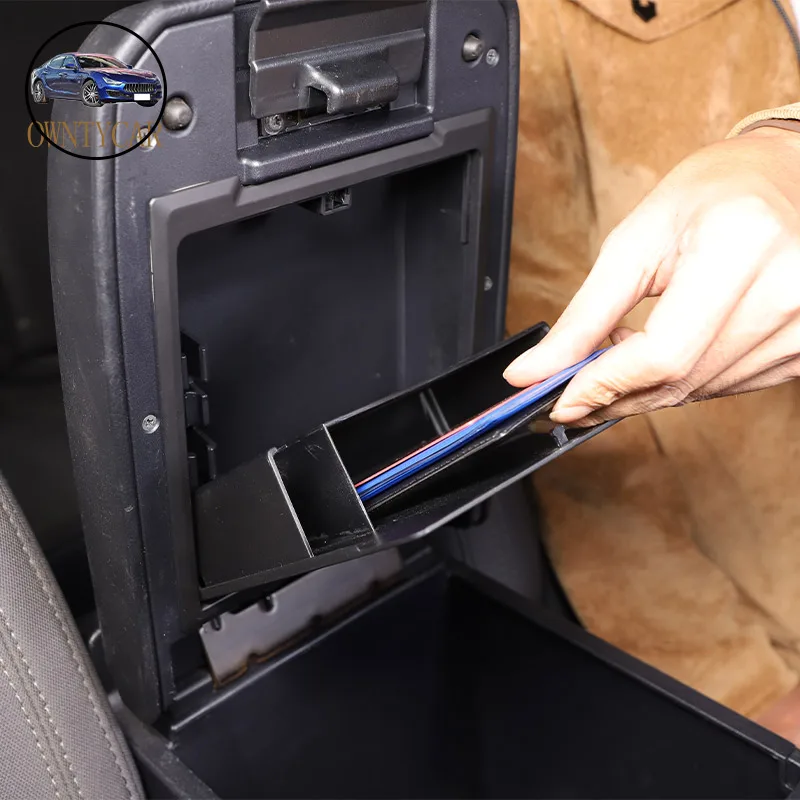 For Toyota Tacoma 2016-2022 ABS Matte black Central Control Armrest Box Hidden Storage Box Privacy Storage Box Car Accessories