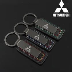 Carbon Fiber Car Key Chains Key Ring Keyrings Buckle For Mitsubishi Ralliart ASX Galant Mirage L200 EVO Cordia Pajero Outlander