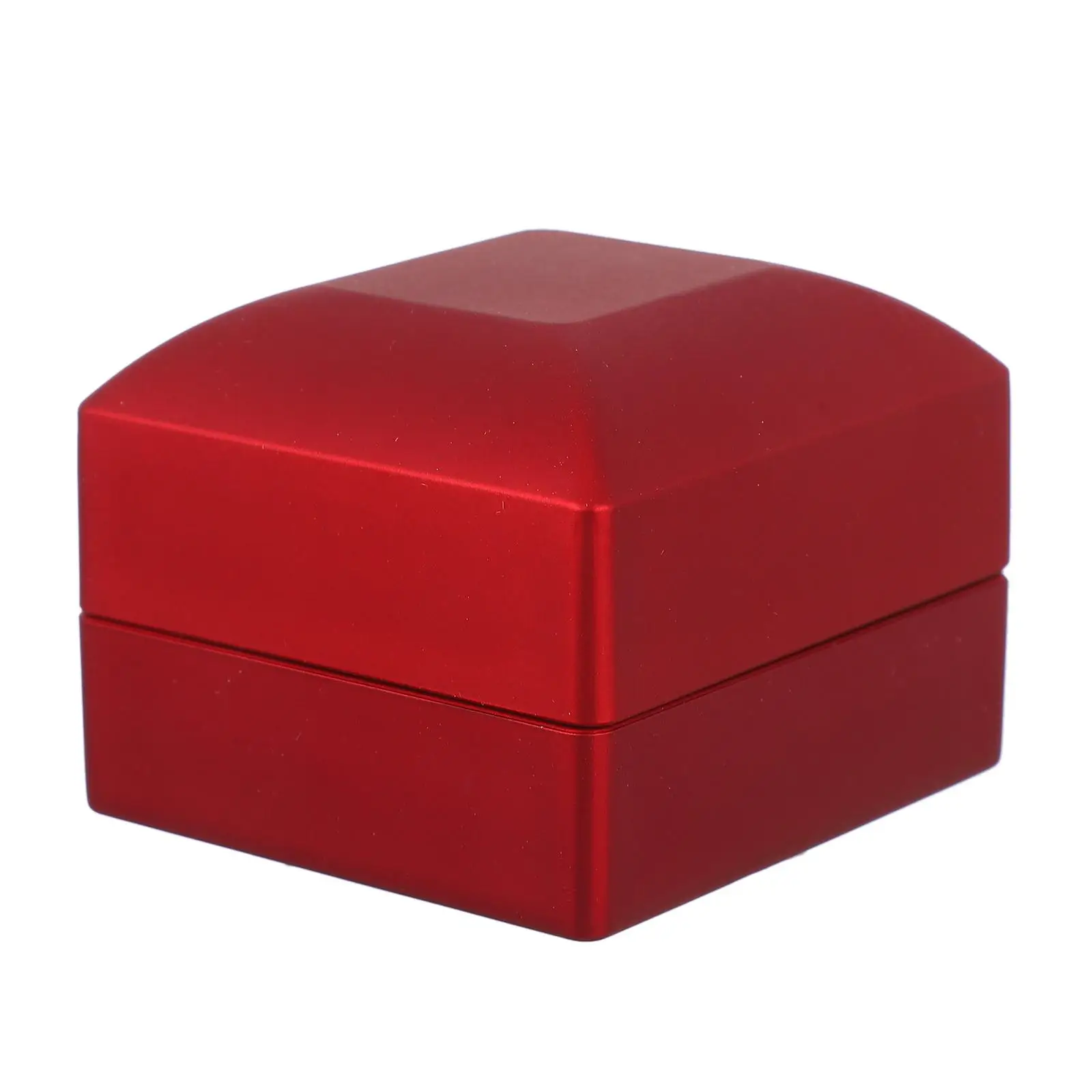 Elegant Retro Light Ring Jewelry Box Led Light Jewelry Ring Box Lacquered Wood for Rings Earrings Storage Display Case Container