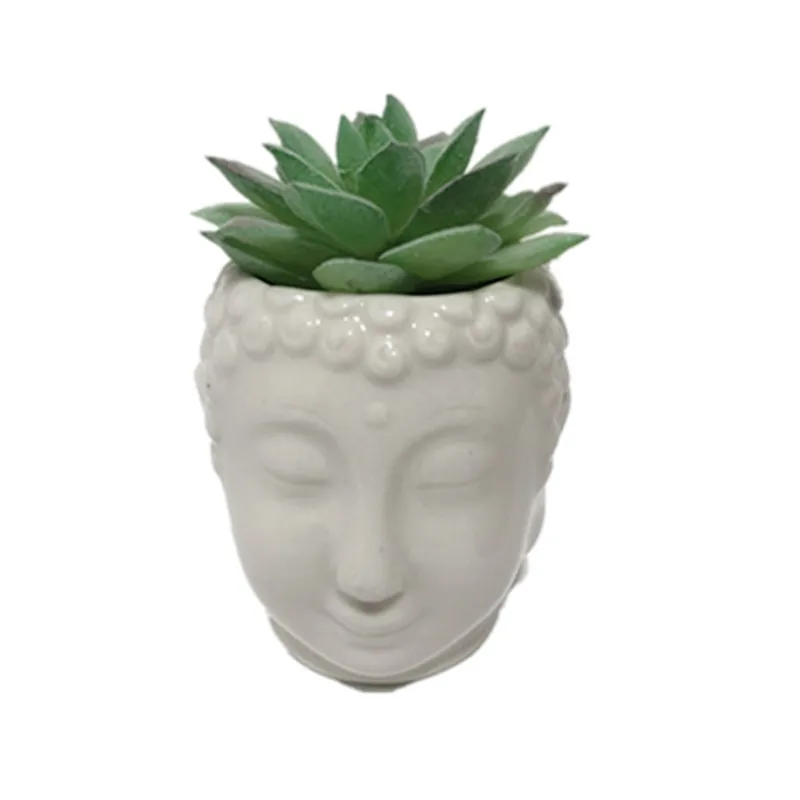 Buddha Head Planter Mould, DIY Candle Holder, Cement Plaster Clay Flower Pot, Silicone Molds, Home Decoration Craft, Resin Tool