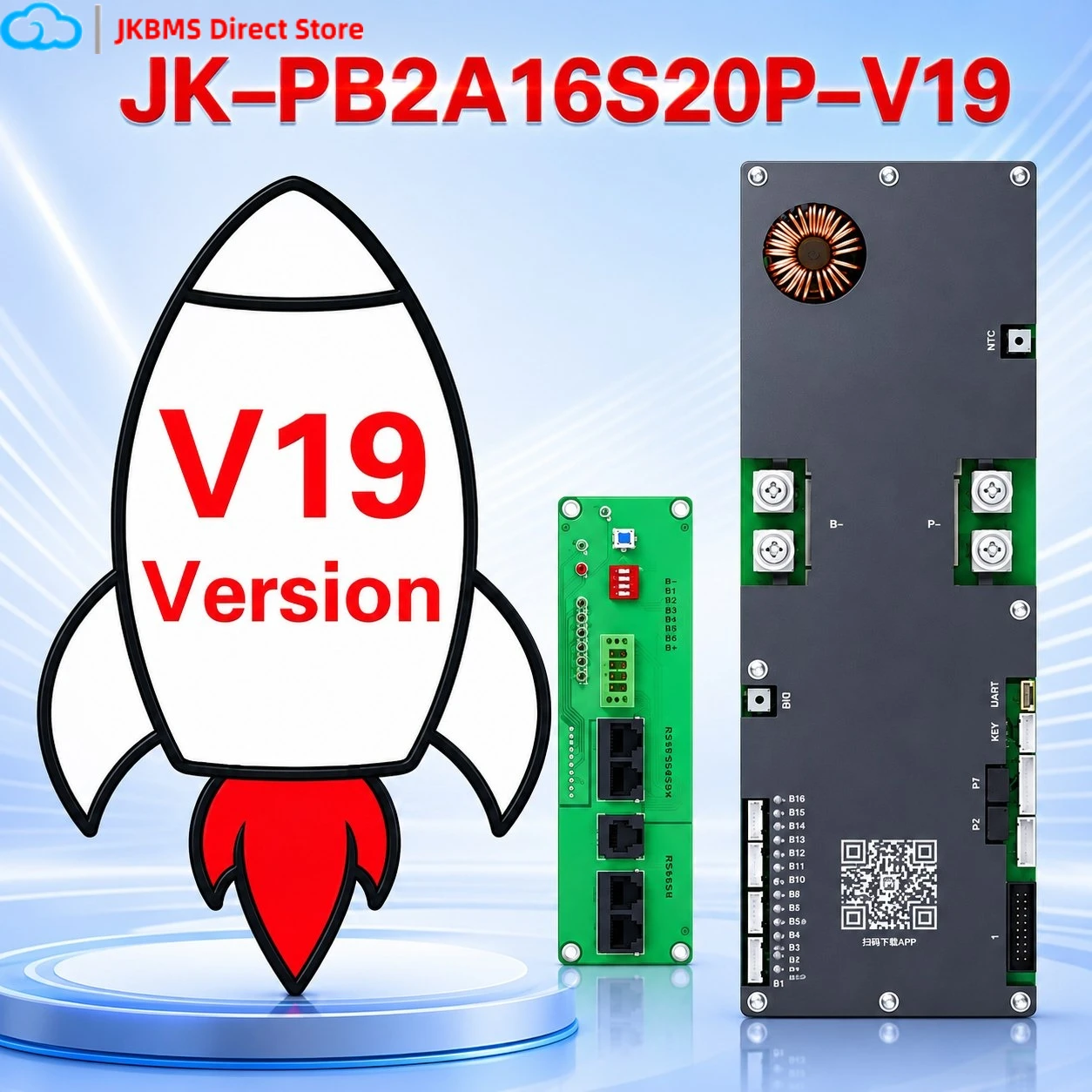 지콩 JKBMS V19 인버터 BMS JK-PB2A16S20P 8S 16S 24V 48V 200A 리튬인산철(LiFePO4) 스마트 액티브 밸런스 2A 가정용 에너지 저장 장치