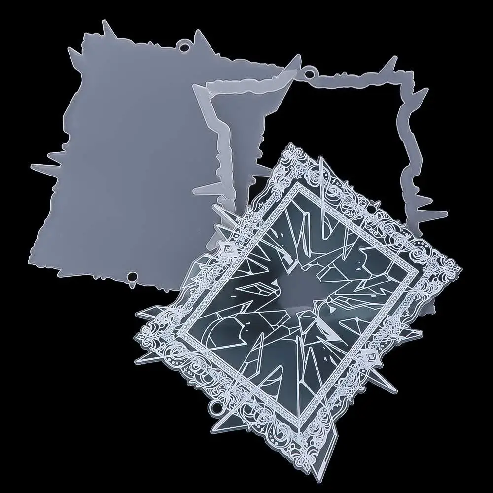 Broken Mirror Idol Card Display Stand Transparent Dustproof Card Protective Case Acrylic Korean Photo Frames Desktop Decor