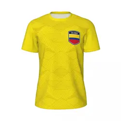 Colombia Flag 3D Printed T Shirt Men Summer Short-sleeved Mesh Harajuku T-shirt For Running Bike Tennis Fitness