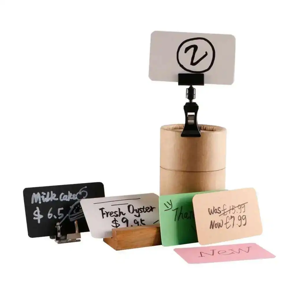 POP Price Label Card Holders Display Merchandise Sign Signage Paper Promotion Clear Small In Retail Shop