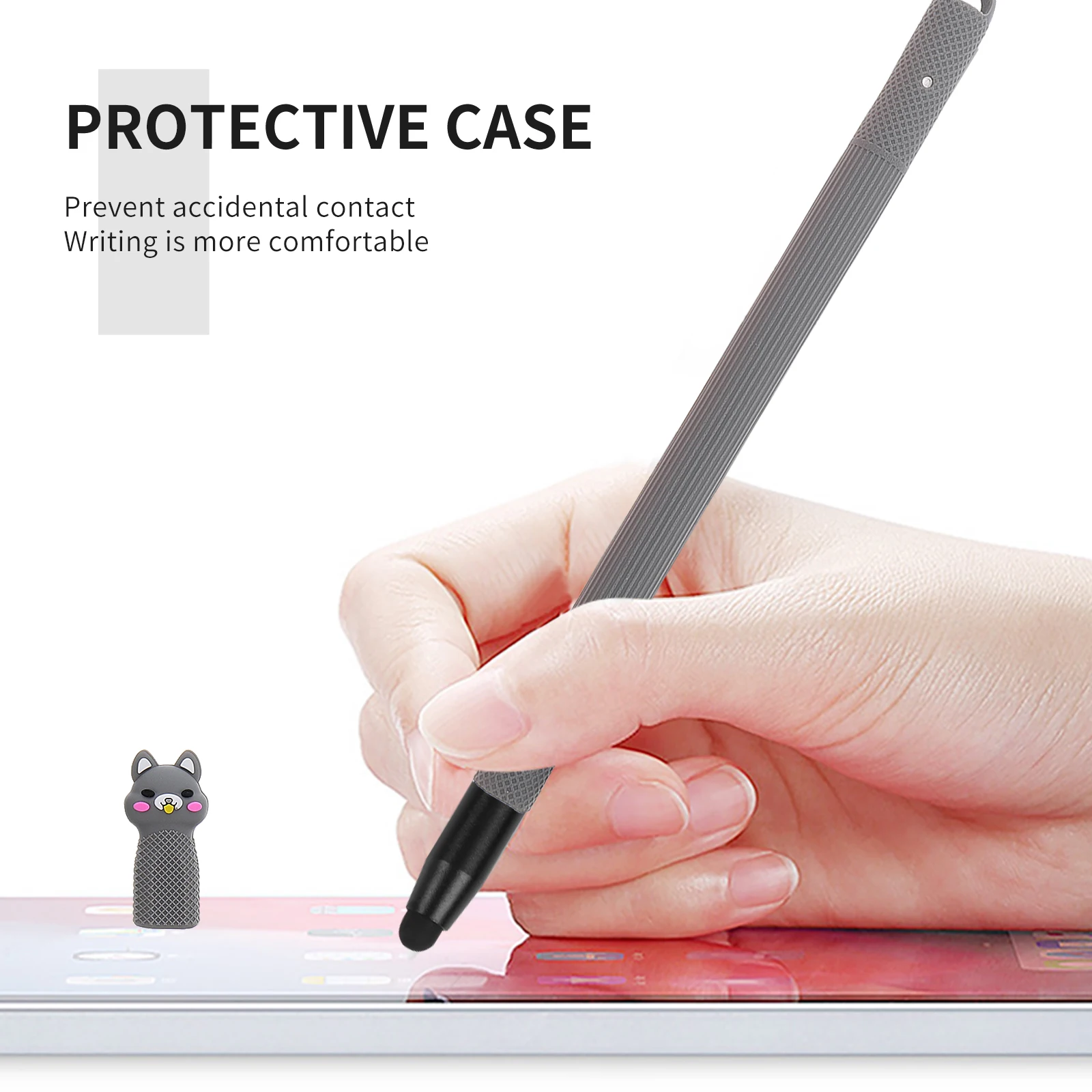 

Silica Gel Stylus Case Anti-dust Falling-resistant Smooth Pen Cover for Pencil Protective Handwriting Pen