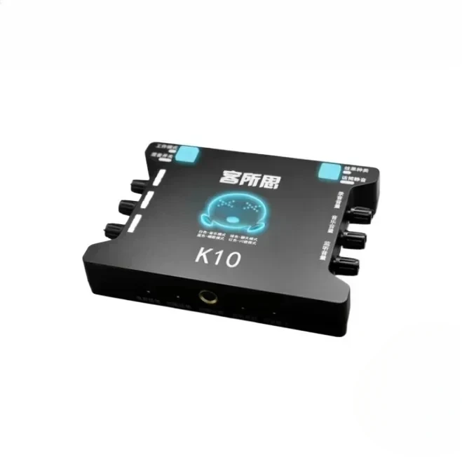 

K10 Studio Sound Card Audio Usb External Computer Pc Mobile Phone Singing Recording For Live Broadcast Mic