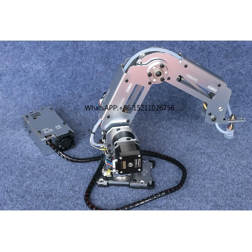 Bras mécanique pas à pas entièrement en métal avec moteur et contrôleur, kit non assemblé, modèle de robot industriel haute performance, 22C