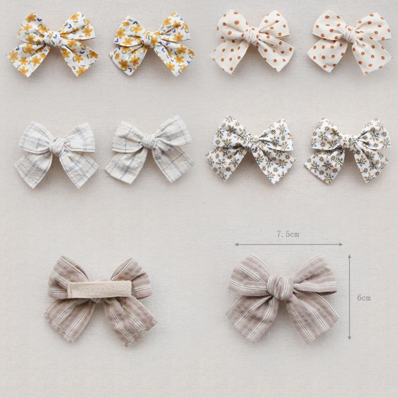 Elegant Bows hair clip, Lovely Children\'s Headwear, Cute Baby Hair Accessories, Trendy Full Coverage Fabric Hairpin for Girls