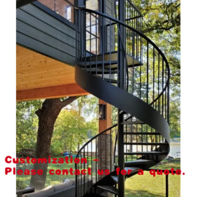 custom.Space Saving Outdoor Helix Stairs Creating a Grand Entrance to Your Garden