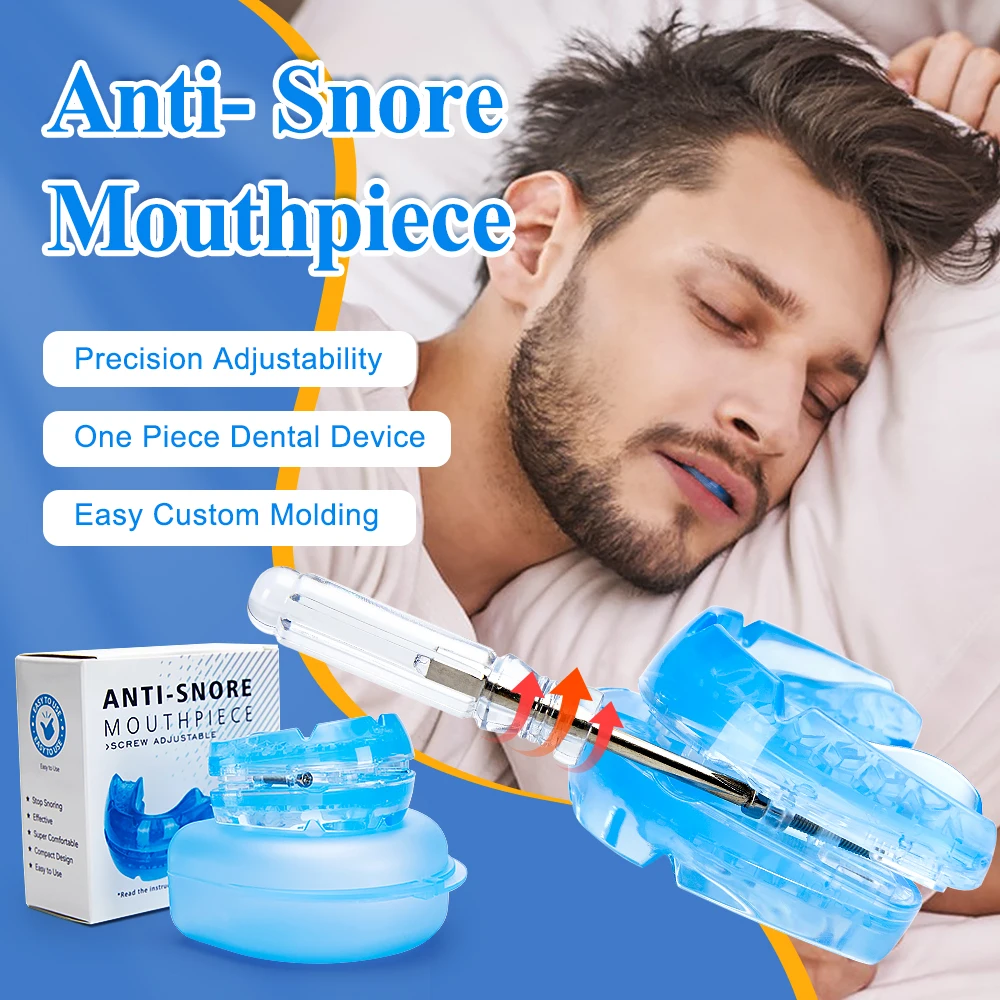 Adjustable Anti Snoring Mouth Guard with Boil and Bite Fit for Bruxism Sleep Apnea Relief Night Time Dental Guard