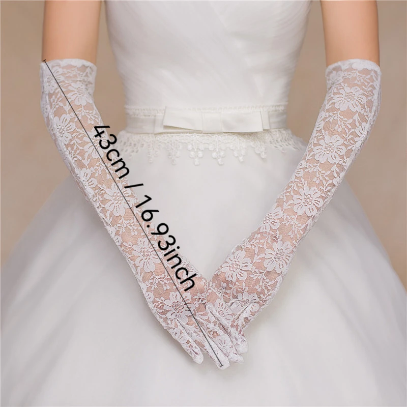 Guantes de encaje cortos elegantes para mujer, guantes de cortesía para fiestas de cena, boda, moda de verano