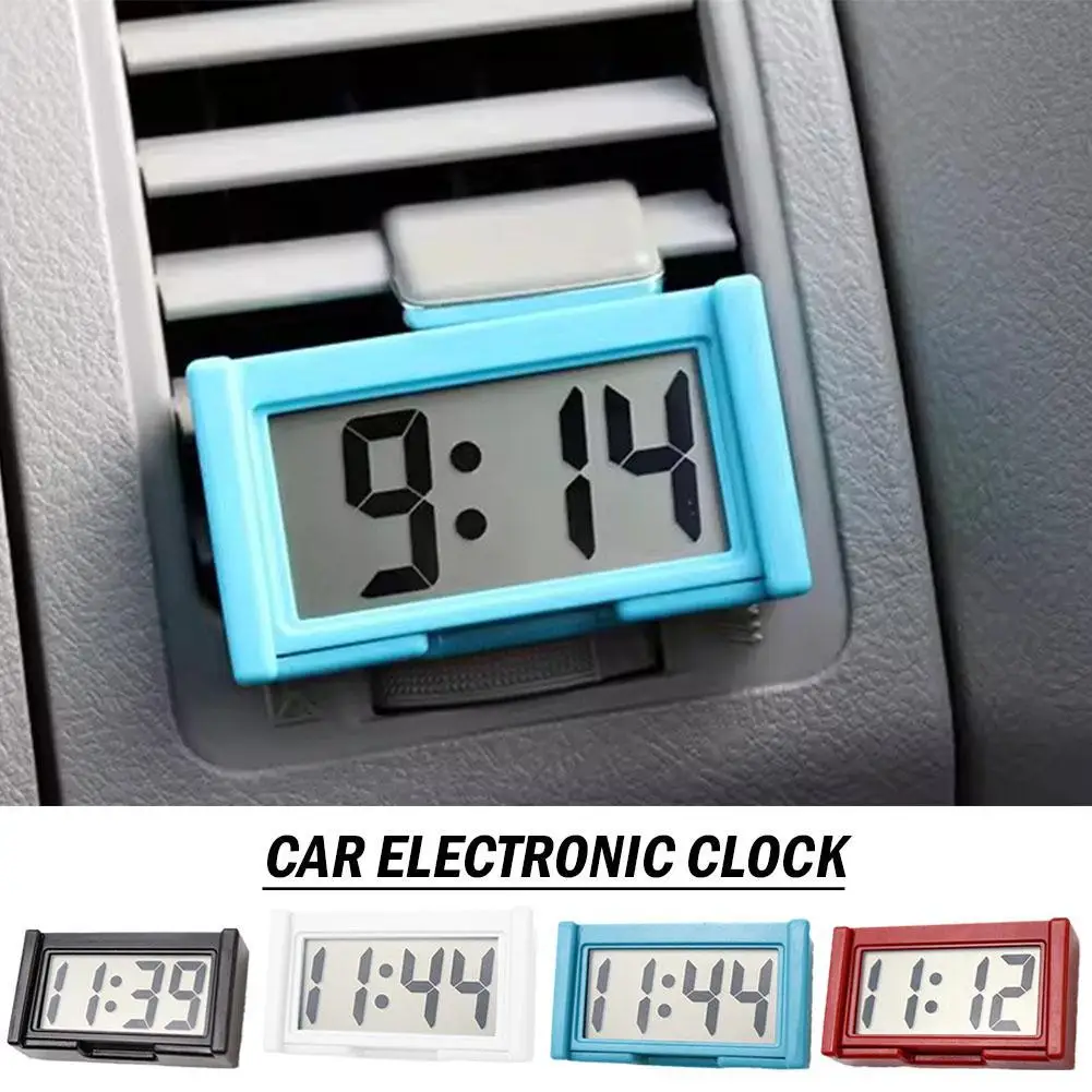 1pcs Mini Exqusite Car Clock Auto Truck Dashboard Convenient Electronic Clock Self-adhesive Gift Simple Quality Bracket Hig