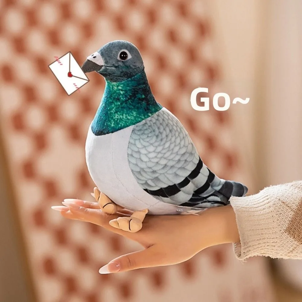 Soft Material Simulated Pigeon Lifelike Eyes High Quality Realistic Pigeon White Pigeon Color Dove Bird Halloween Gift
