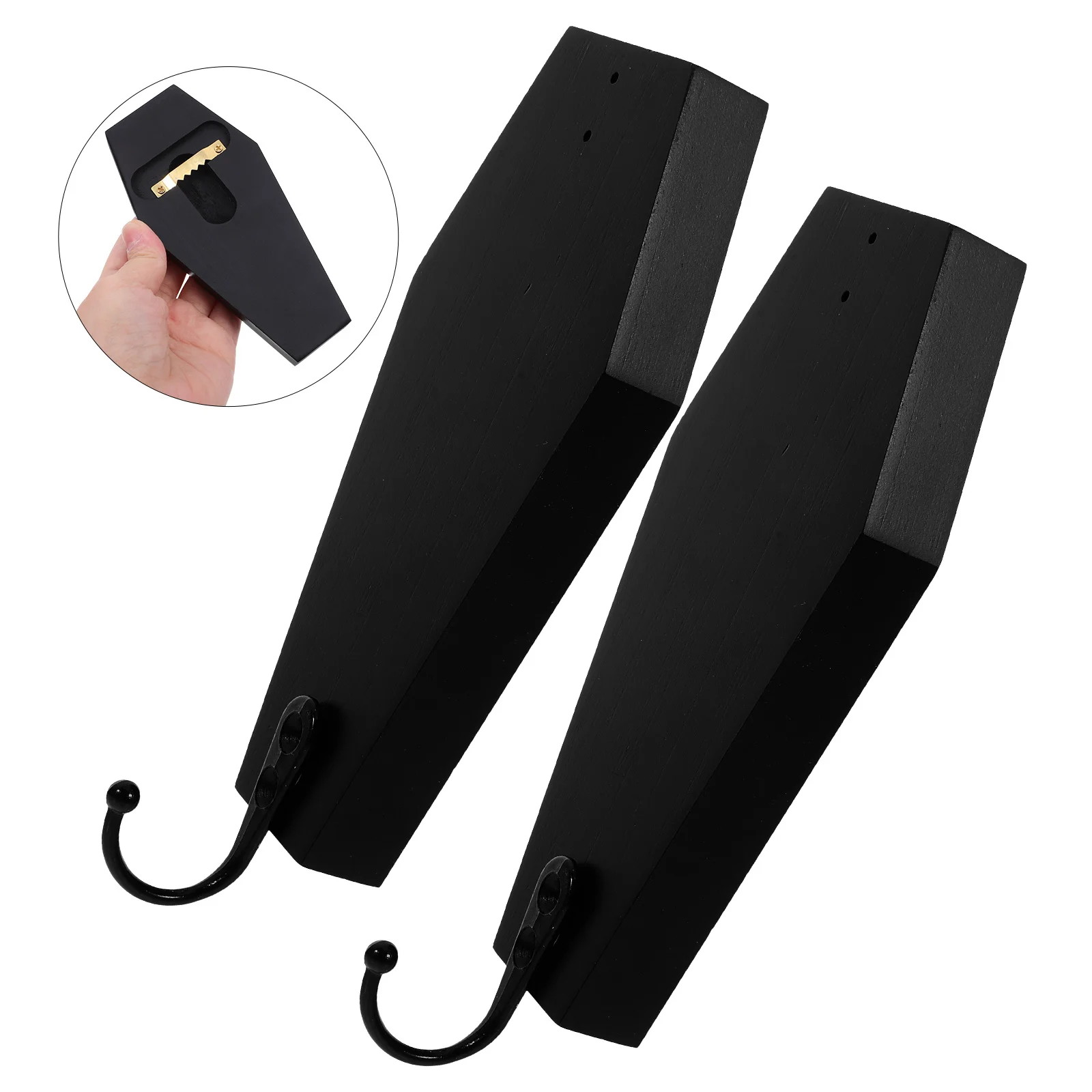 

2 Pcs Wooden Hook Storage Modern Coat Hooks Sample Decorative for Hanging