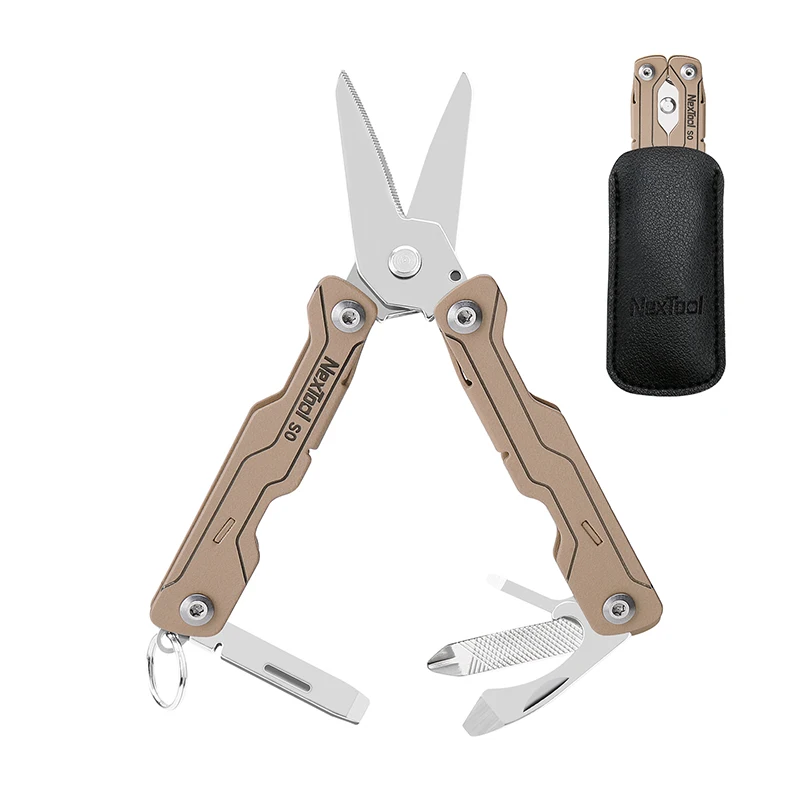 NexTool Micro Multitools S0 8 in 1 Mini Sailor Schaar Mini Pocket Multitool EDC Opvouwbare handgereedschap Camping Survival Multitool
