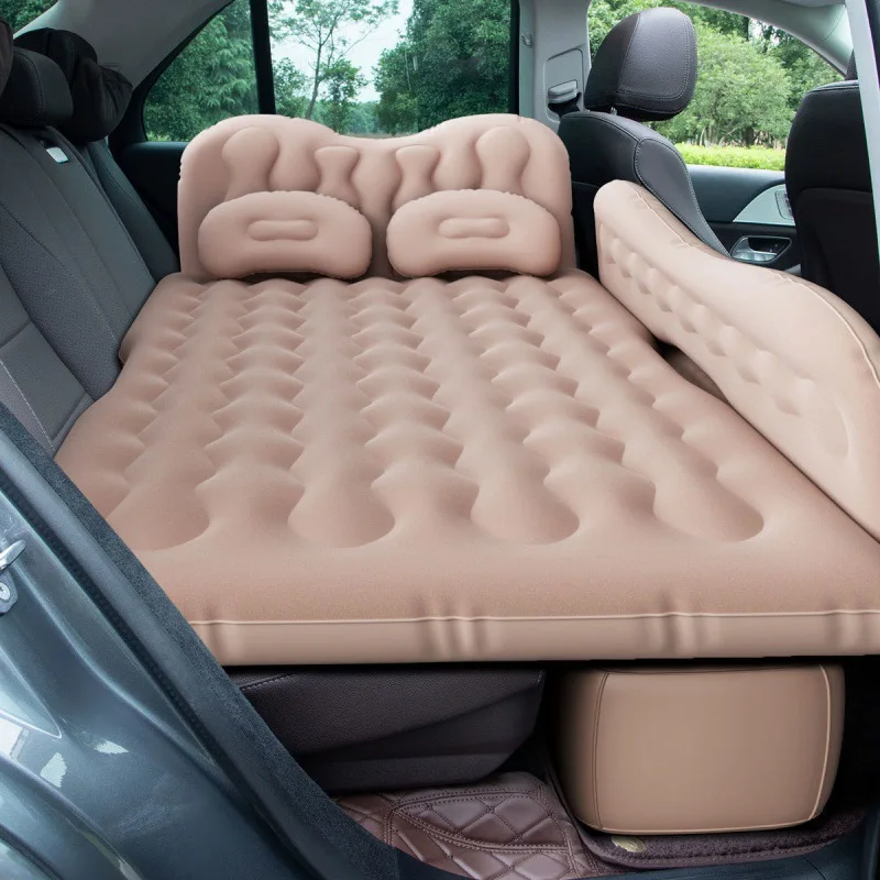 Car bed Mattress with air pump Outdoor Soft Travel Sofa Camping Sleep pad Matt Pillows Cushion Multifunctional Auto Accesories