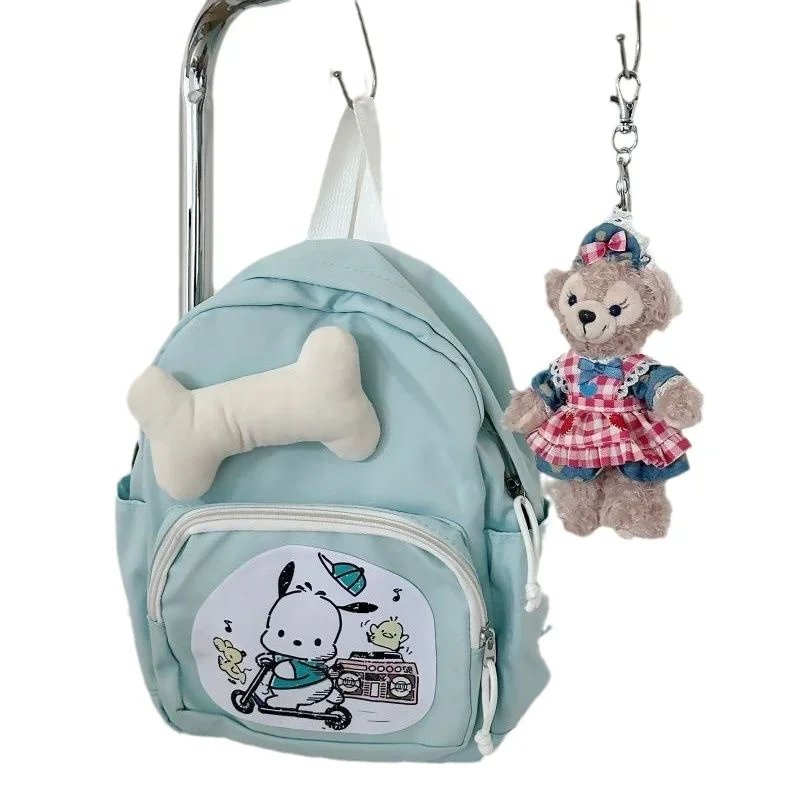 Sanrio neue Pacha Hund Student Schult asche niedlichen Cartoon große Kapazität lässige Schulter polster leichte Doppels ch ulter Rucksack