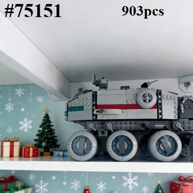 

Конструктор MINISO «Танк с десятью колесами» 75151, совместимый с деталями Lego, идеально подходит для рождественских подарков, 903 детали.