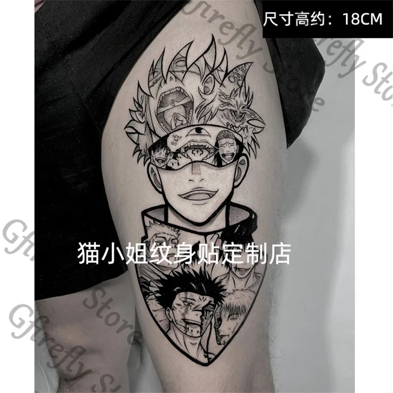 

Imprinting Tattoo Sticker Disposable Jujutsu Kaisen Anime Expo Itadori Yuji Transfer Tattoos Cosplay Satoru Gojo Decorate Gift