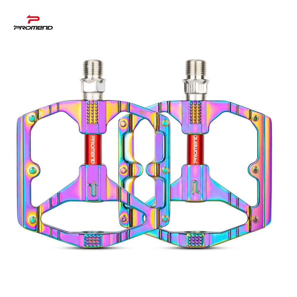 PROMEND Bicycle Pedal DU Double Bearing MTB Anti-slip Ultralight Aluminum Mountain Road Bike Platform Pedals Cycling Accessories