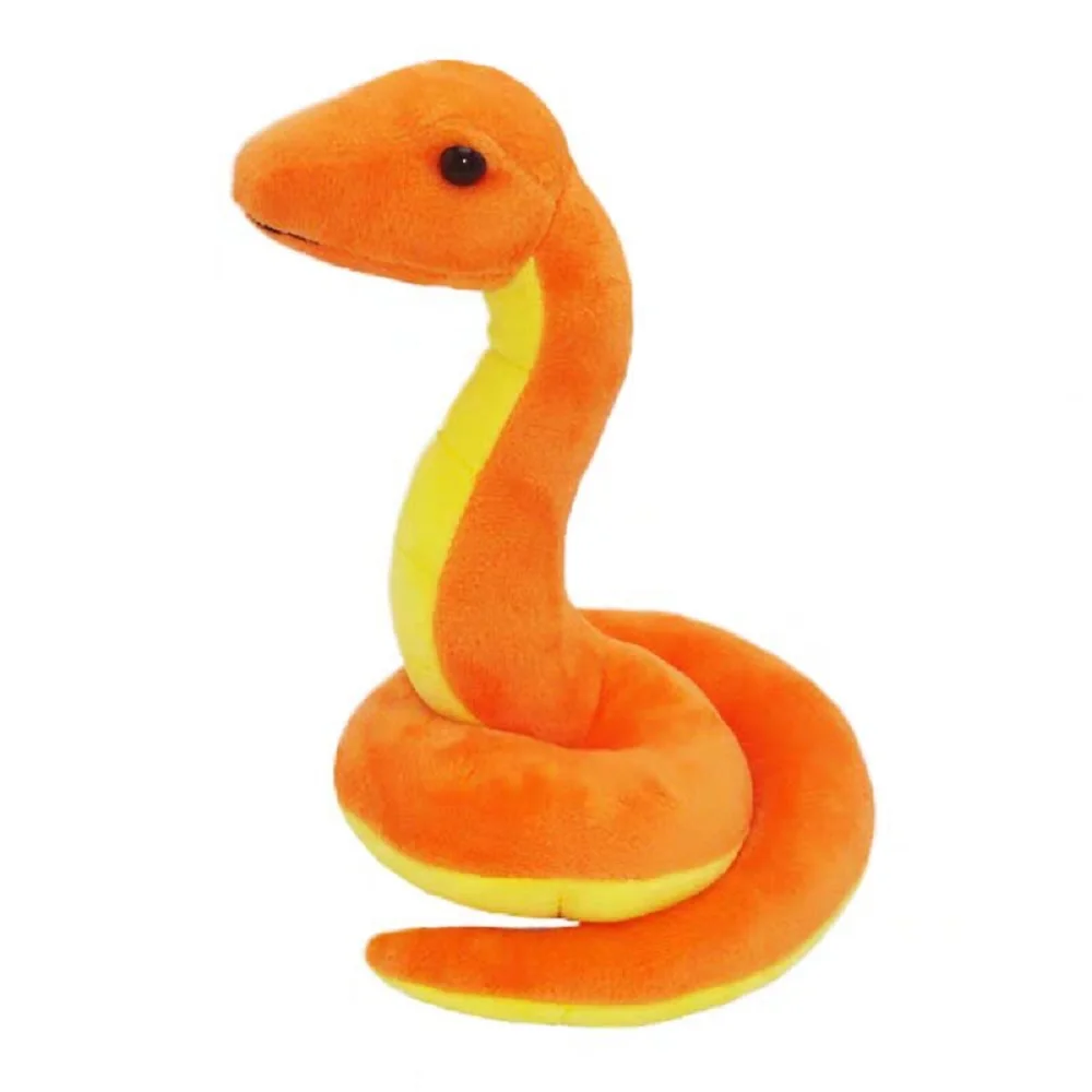 

new soft orange snake plush toy soft doll kid's toy birthday gift about 18x12cm h2441