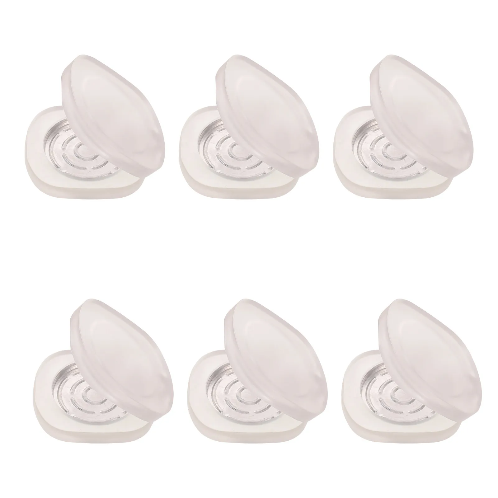 6Sets Empty Makeup Palette Round Flip Top Deodorant Container 42Mm Removable Aluminum Pan Refillable Eyeshadow Blush Holder