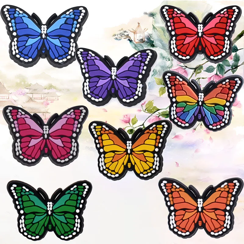 

Shoe Charms for Crocs Accessories Colorful Butterfly Shoes Charm for Croc Decorations Pins Men Accessory Jeans Woman Clogs Clips