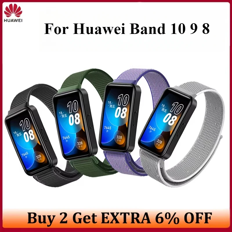 Нейлоновый ремешок-петля для Huawei Band10, сменные ремни, браслет, подходит для летнего умного ремешка для часов Huawei Band9, аксессуары