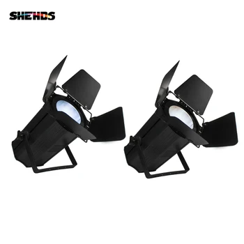 SHEHDS 2 pièces Zoom LED blanc chaud 200W COB Par lumières avec portes de grange pour DJ Disco scène et maison fête éclairage d'ambiance