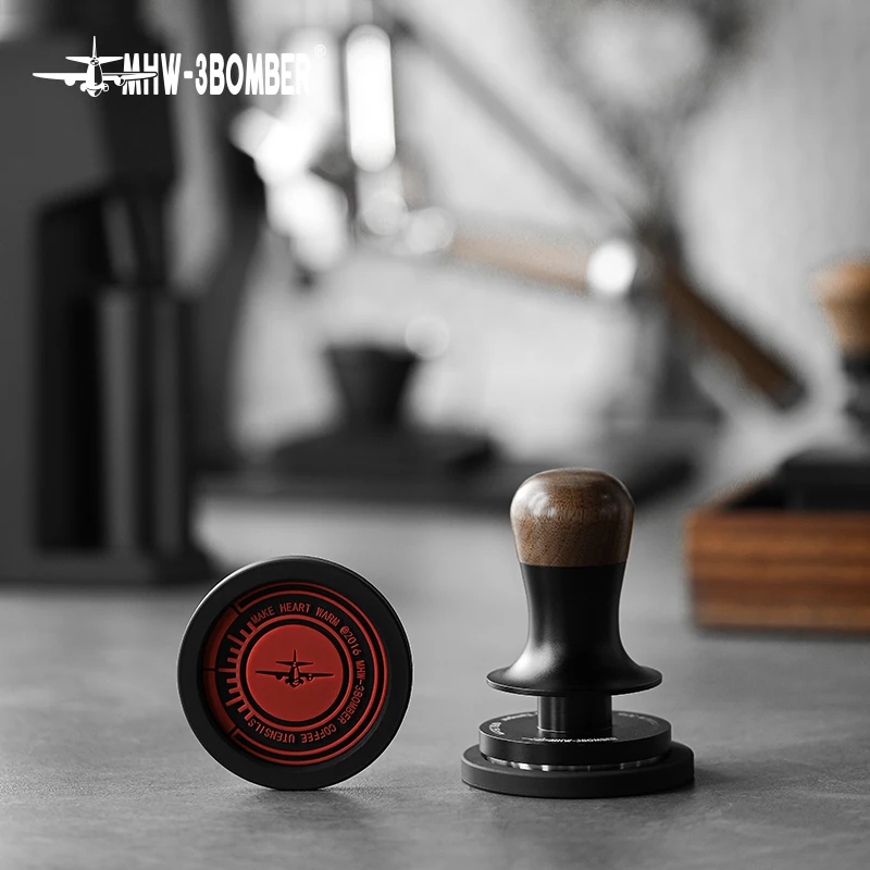 MHW-3BOMBER Silicone Mat Coffee Tamper Storage Station Espresso Coaster Table Mat for Moka Pot Heat Resistant Draining Pad
