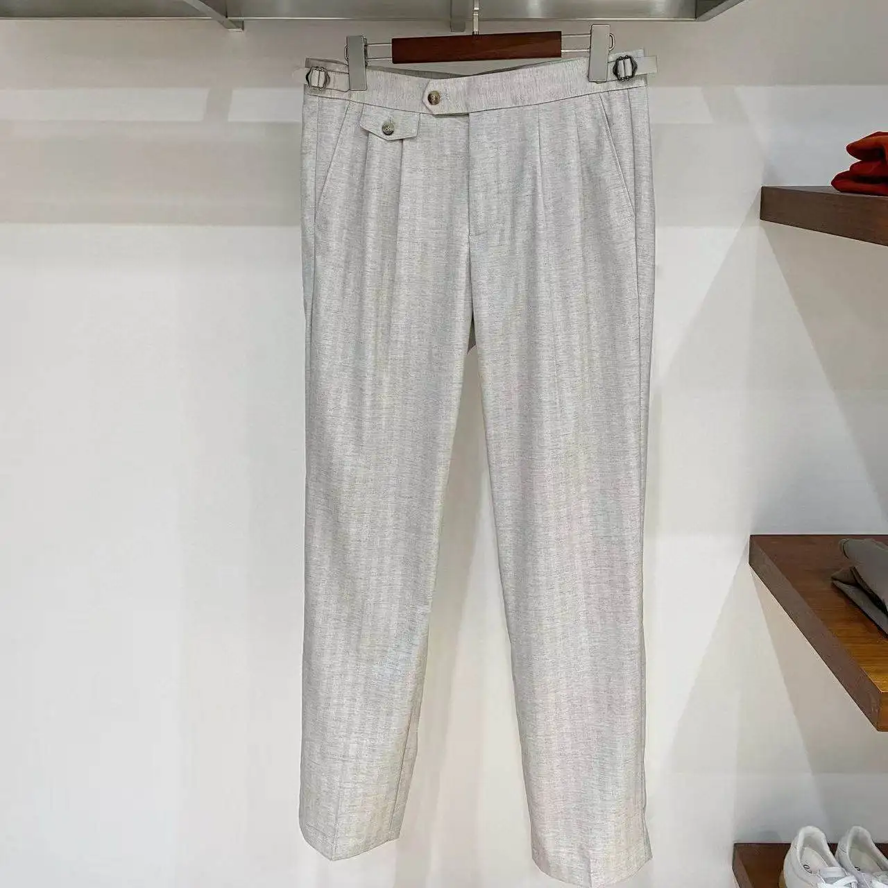 Italy BC early spring new old money style business casual trousers simple solid color versatile trousers tide