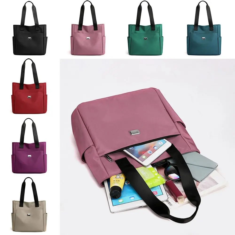 Practical Nylon For Work Shoulder Bag Lightweight Waterproof Large Capacity Handbag Tote Bags