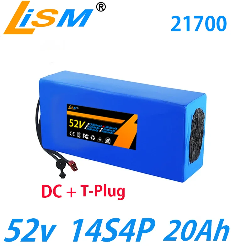 21700 52V 20ah 30Ah 35Ah 40Ah Lithium Battery Pack 52V Electric Bike Battery 58.8V  Lithium Battery Pack