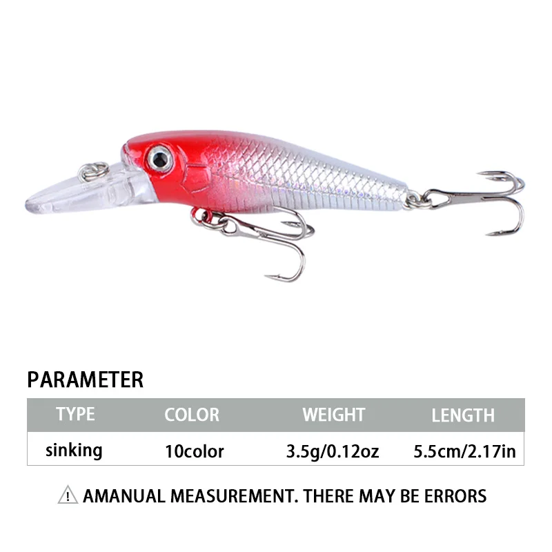 Crankbait multisección tipo minnow para perca y carpa