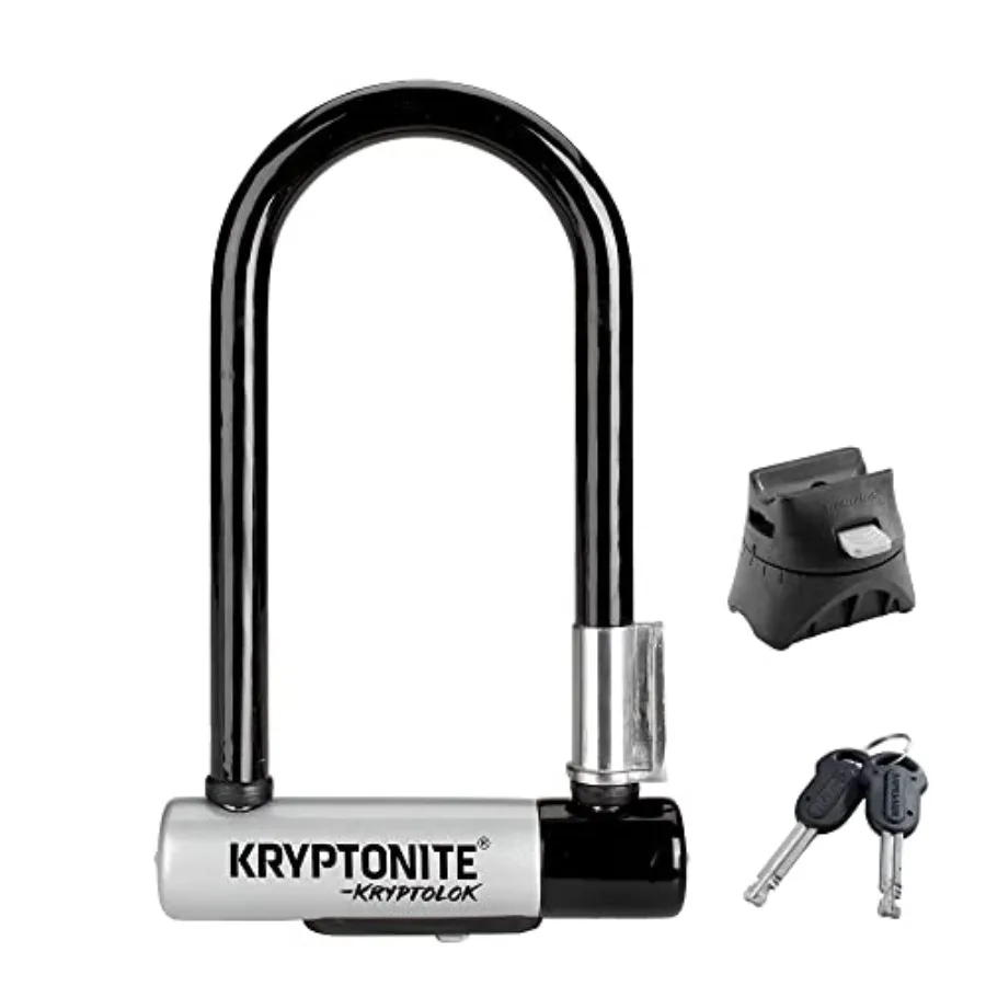 

Велосипедный U-образный замок Kryptonite Kryptolok Mini-7, сверхпрочный, противоугонный, с дужкой 12,7 мм, креплением и ключами, высокая степень защиты