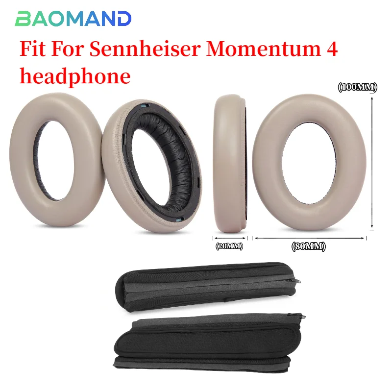 

1pair Ear Pad For Sennheiser Momentum 4 Headset Gamer Replacement Headphones Memory Foam Earpads Foam Ear Pads Cover