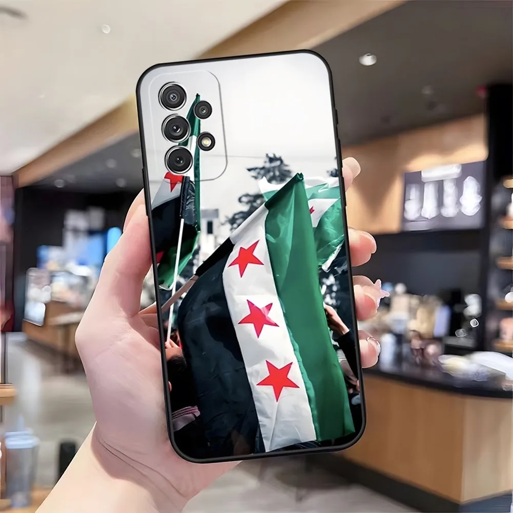 Syrian Revolution Flag Phone Case for Samsung S23 Ultra S22 S20 Fe S21 Plus Galaxy A54 A34 A24 A53 M54 Note 20 Back Cover