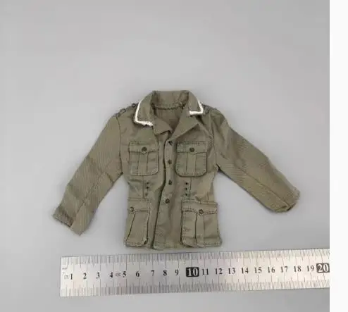 1/6 Scale Action Figures Grey Sweater WWII Germany Army Long Sleeve Coat Models for 12inch Male Soldier Body Doll