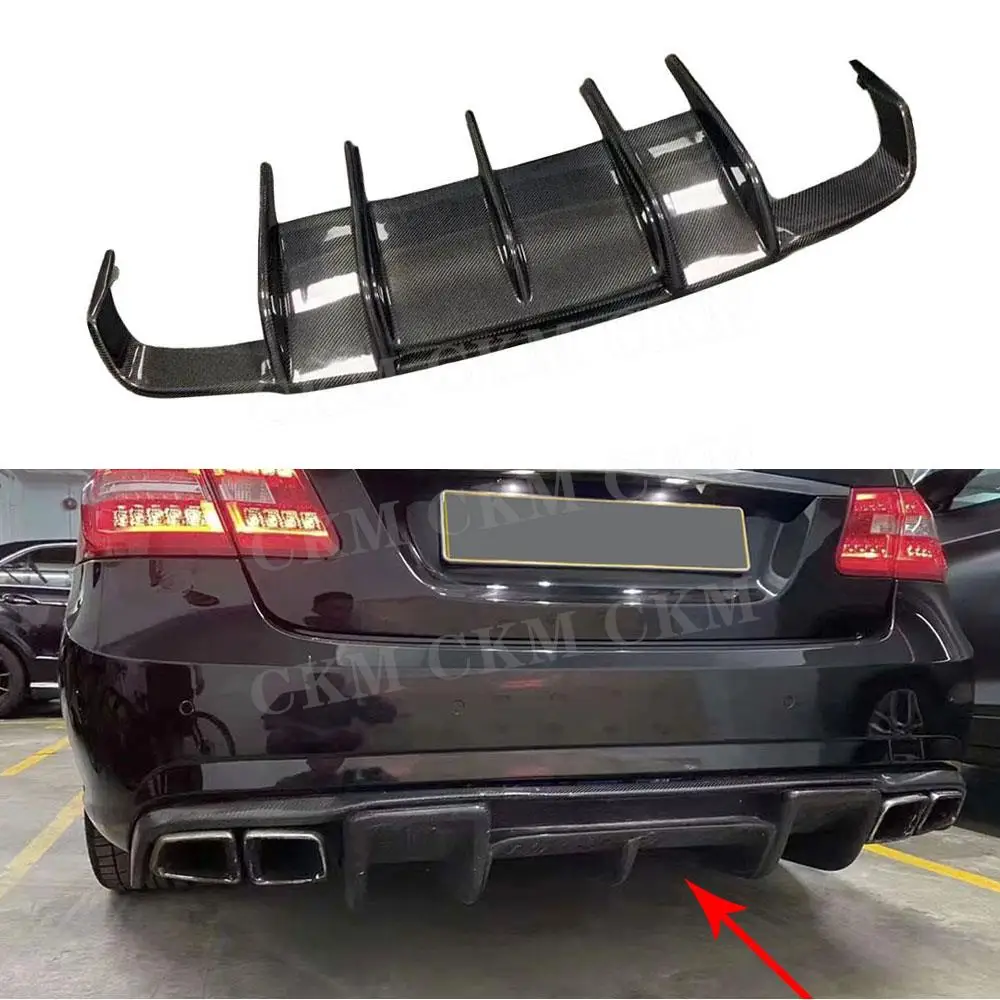 

Carbon Fiber Rear Bumper Lip Spoiler For Benz E Class W212 E400 E500 E63 AMG Sport 2011 2012 2013 Rear Diffuser Body Kits