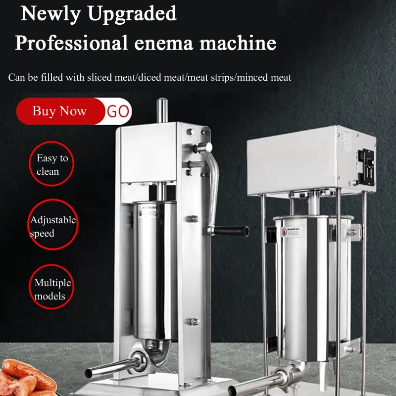 Vertical Stainless Steel Sausage Stuffer, Meat Filling Machine, Syringe Meat Filler, Manual Household, 2026