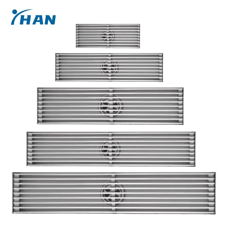 Concealed Tile 304 Stainless Steel Insert Long Shower Floor Drain Bathroom Invisible Rectangle Ceramic Tile Floor Drain
