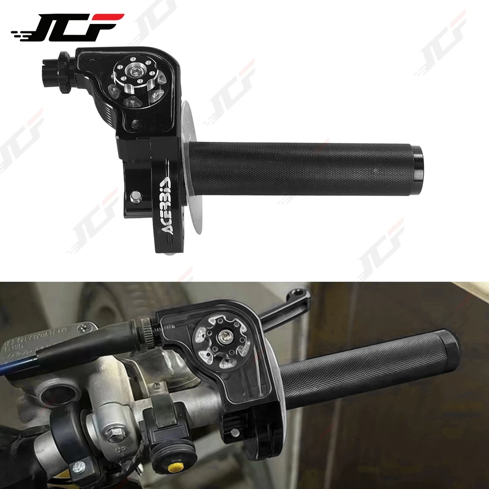 7/8''22mm Motorcycles Accelerator Handlebar Throttle Visible Twist Grip CNC Aluminum Universal For Dirt Pit Bike ATV Colorful