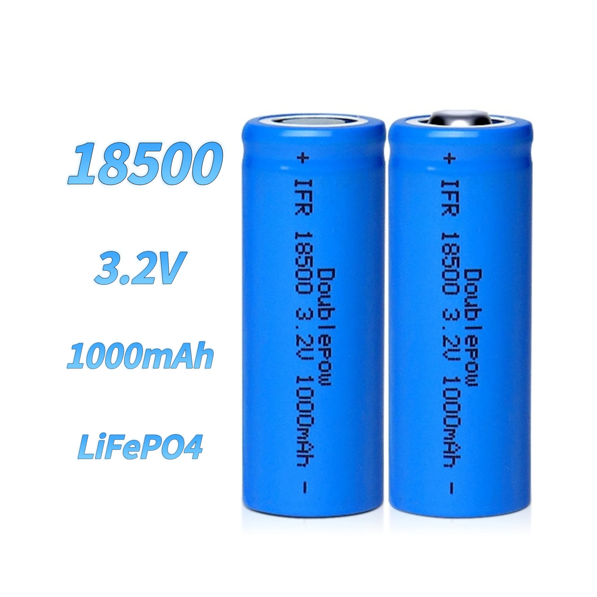 18500 LiFePO4 battery 3.2V 1000mAh with Lifepo4 Battery Charger for Flashlight Speaker Electric toothbrush Radio Shaver Juicer