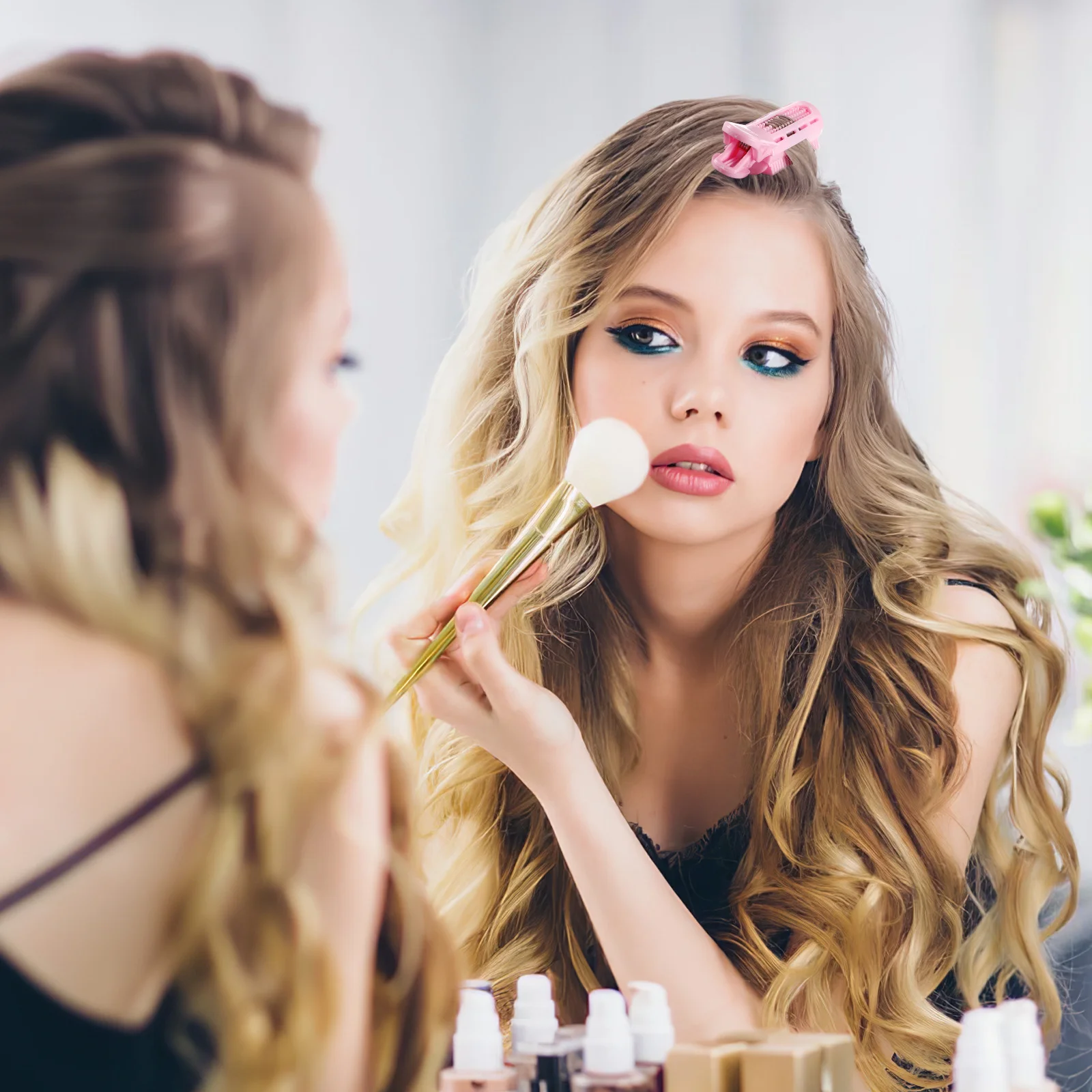 

10Pcs Bangs Hair Roller Clips Curler Grip DIY Hair Styler Root Clips Curl Jaw Clamps for Volume Bangs Curtain Hairstyling