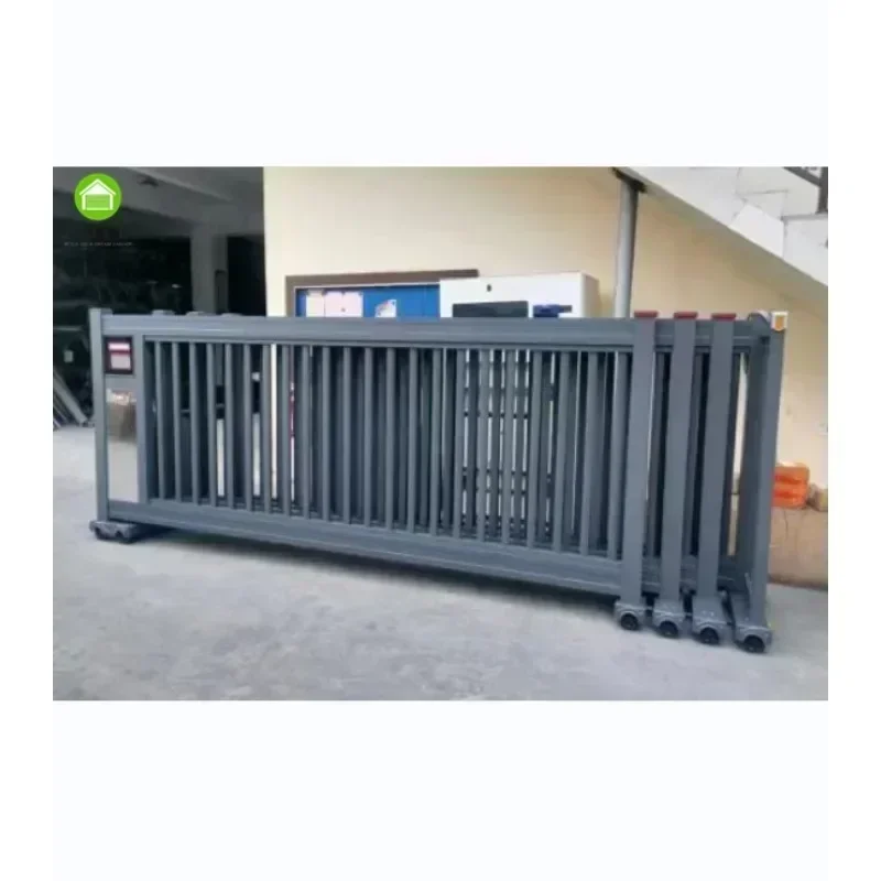 

Electric security retractable folding sliding fence gate Aluminum sliding door system Retractable Cone Barrier