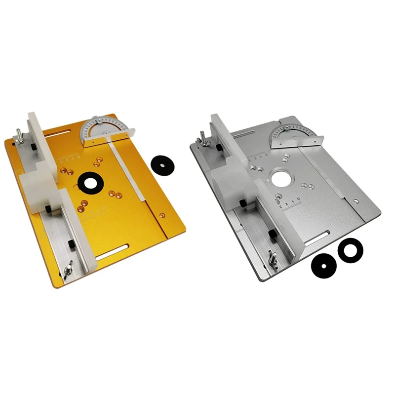 

New Router Table Insert Plate W/Miter Gauge For Woodworking Benches Table Saw Multifunctional Trimmer Engraving Machine