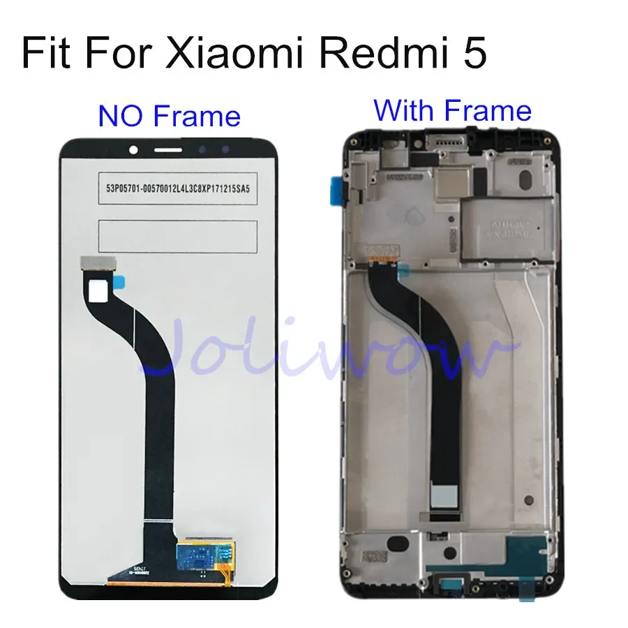 شاشة عرض LCD IPS LCD عالية الجودة لهاتف Xiaomi Redmi 5 مع إطار + مجموعة محول رقمي للوحة اللمس لشاشة Redmi 5