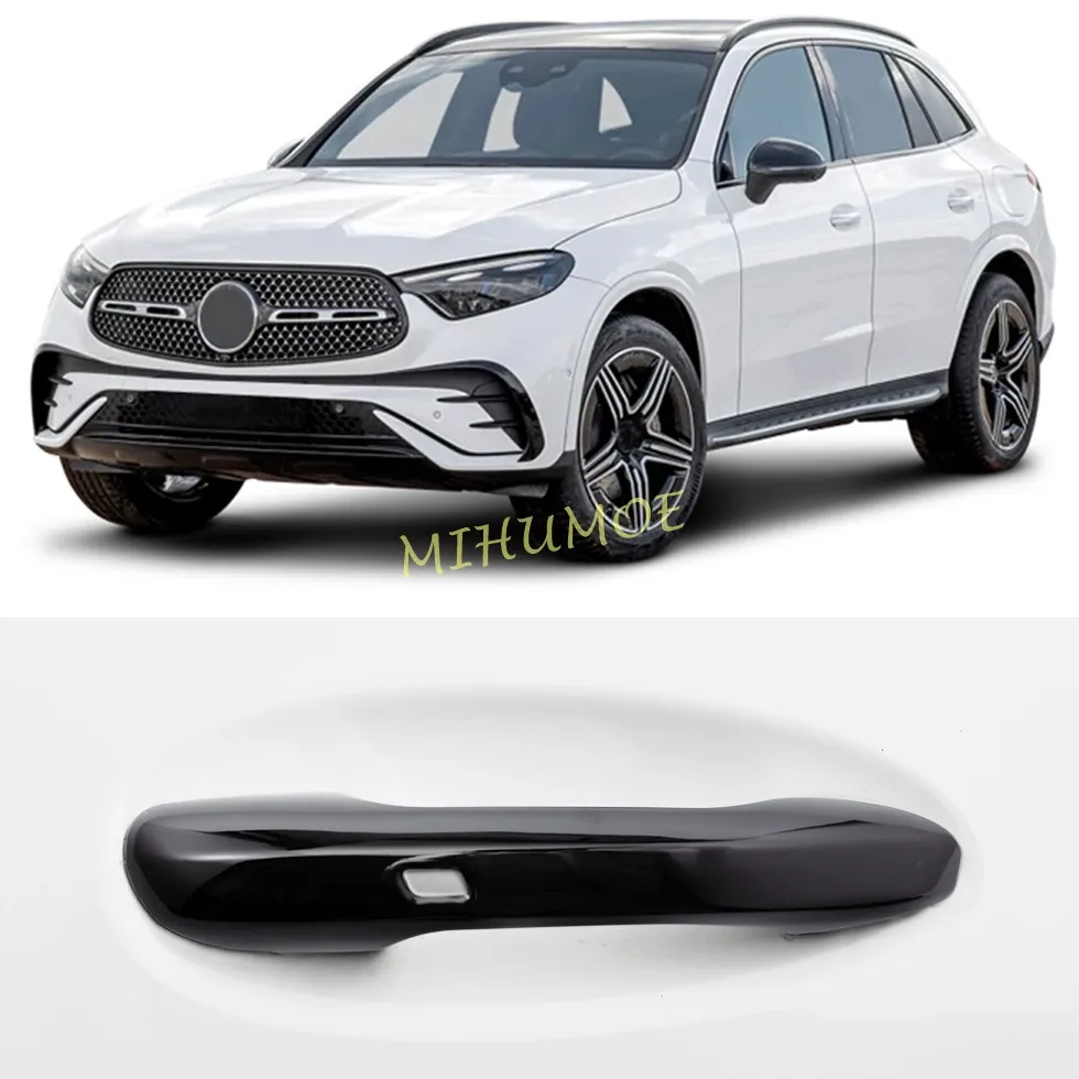 

For Mercedes-Benz GLC C Class w/ Keyless Entry 2022-2025 Glossy Black Door Handle Covers Exterior Car Protector Accessories
