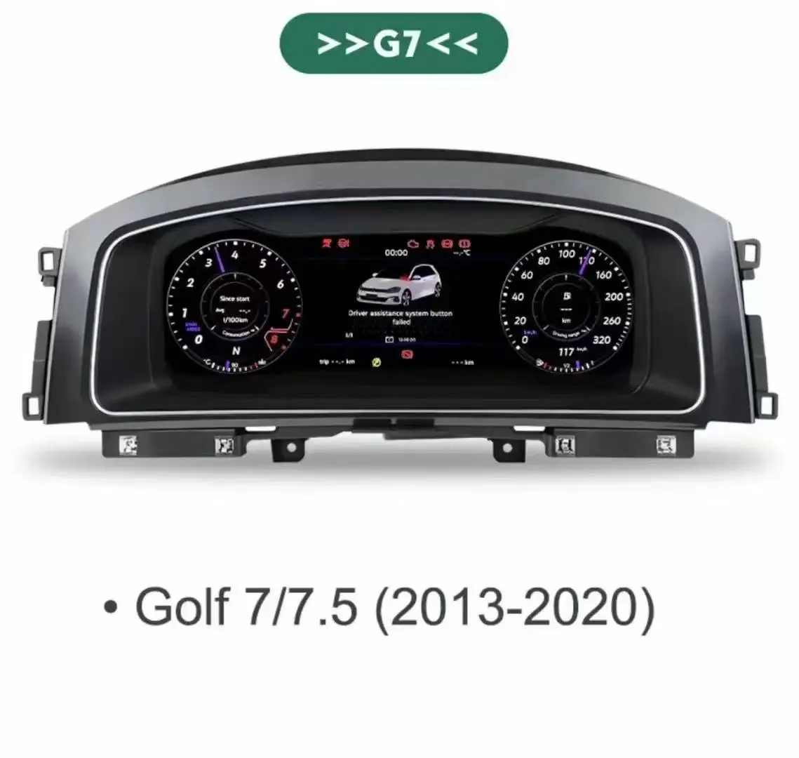 12.3 ''Lcd Digitale Dashboard Cluster Voor Vw Golf7 MK7 2013-2020 Jaar Ntg4.5 Auto Radio Instrumentenpaneel cockpit